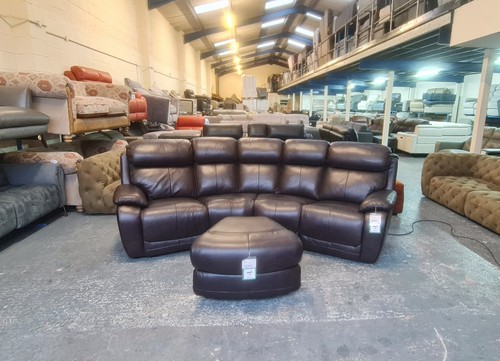 Daytona brown leather curved