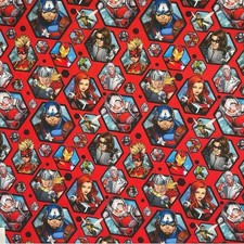 100% Cotton Fabric Digital Marvel Avengers Superheroes Hexagons 140cm Wide