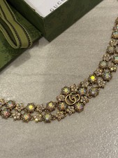Gucci GG Gold Crystal Necklace