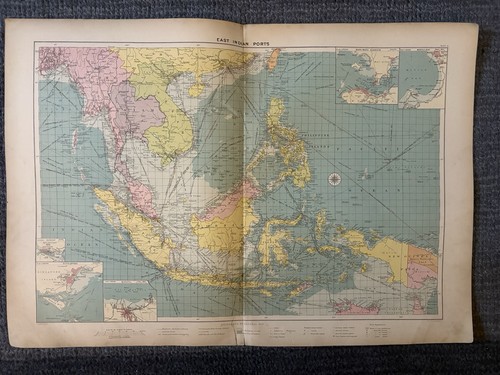 Antique 1919 colour - colour, map