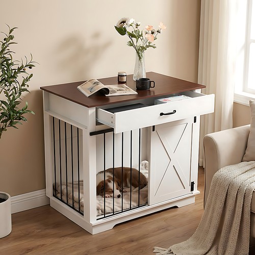 Dog crate furniture - dog, end