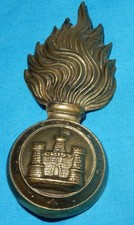 THE ROYAL INNISKILLING FUSILIERS REGIMENT MILITARY GLENGARRY CAP BADGE 2 LUGS