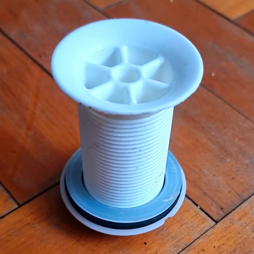 White plastic basin - white,