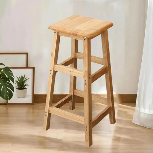 Wooden high legs stool - high,