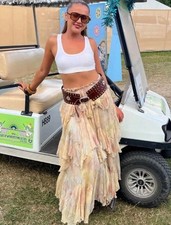 Zara ZW Collection Printed Ruffle Skirt Floral Multi Size L REF: 3694/011