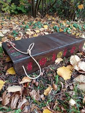 Sled Antique Swedish Wooden Sledge Hand-Painted Folk Art Toboggan