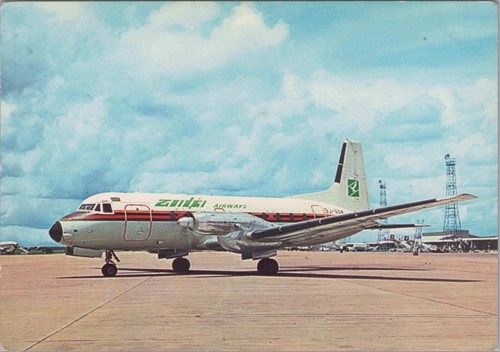 Zambia airways hs748 vintage - zambia,