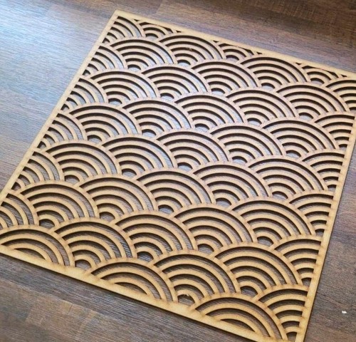 Laser cut decorative square - cut,