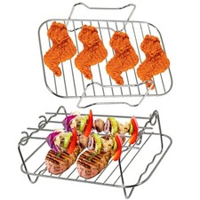 Racks for DAEWOO Air Fryer SDA2310 Dual Double Basket Grill Shelf Skewer x 2