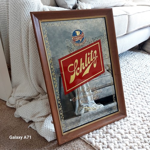 Large old shlitz mirror - large,