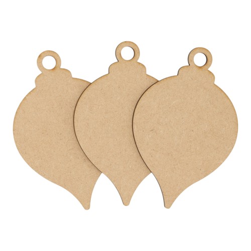 Wooden mdf christmas bauble - christmas,