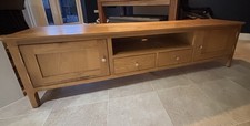 Wide Solid Oak TV Stand With