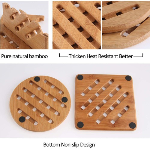 Bamboo trivet wooden - bamboo,