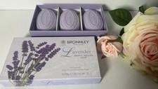 Bronnley Lavender Triple Milled Soap 3x100g Brand New Boxed