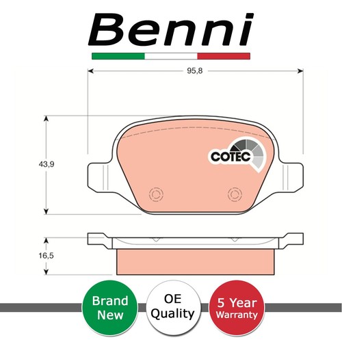 Brake pads set rear - brake,