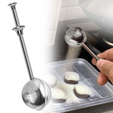Powdered Sugar Shaker Duster Flour Dispenser with Spring-operated Handle Durable