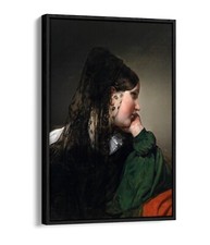 GIRL IN PROFILE WITH BLACK
