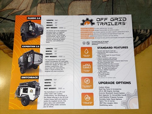 Off grid road camp - road, trailers