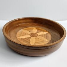 ?Handmade Wooden Salad Bowl Decorative 28 Cm Diameter Decorative 6 Cm Depth