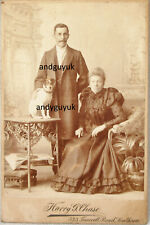 CABINET CARD JACK RUSSELL TERRIER STUDDED DOG COLLAR HARRY CHASE SOUTHSEA PHOTO 