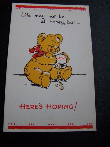 Bear vintage postcard life may - bear,
