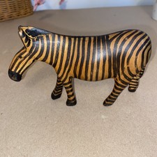 Hand Carved Wooden Zebra