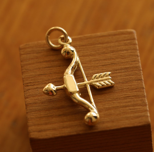 9ct solid yellow gold bow - yellow, &