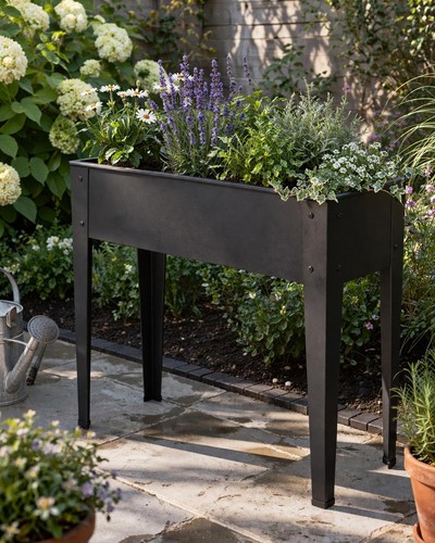 Metal raised garden bed - metal,