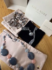 Lola Rose - Job Lot of 2 x Necklaces and 1 x Grey Faceted Ring