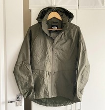 The North Face Dryvent Jacket Waterproof Windbreaker Stowaway Hood Green Size M