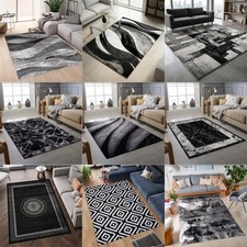 MODERN DESIGN RUG BLACK GREY