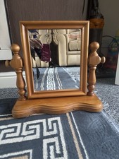Vintage Dressing Table Mirror – Solid Pine Swing Frame Vanity – Antique Mirror 