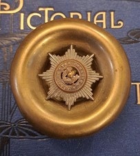 Rare Antique WW2 Trench Art The Chesire Regiment Army Military Ornament Brass