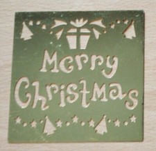 Brass Stencil - Merry Christmas - 3" x 3"