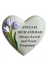 Mum & Dad Heart Shaped Floral