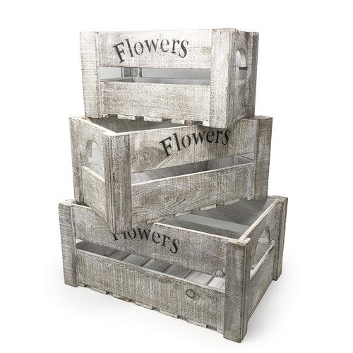 Allgala piece wooden planter - 3-piece,
