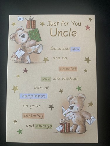 Uncle birthday card cute - uncle,