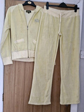 Yellow Diamante detail tracksuit size 14