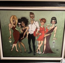 Todd White - Surrounding the Shark - Framed Embellished Giclee Canvas