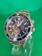 Citizen Men's Eco-Drive Promaster Divers Blue Dial Silver Bracelet Watch