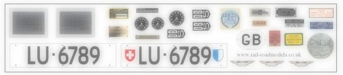 Decal set for - 1/8, scale