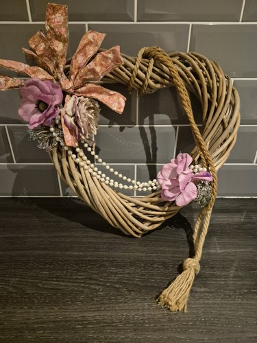 Heart shaped wicker - wicker, floral