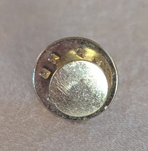 Round disc brushed gold - round,