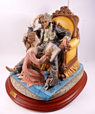 LARGE CAPODIMONTE FIGURE GROUP THE "THE YOUNG STORY TELLER" BY GERMANO CORTESE