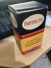 Photolita Vintage Phillips No 1 Photoflood Lamp Bulb Made In England Untested
