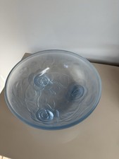 Art Deco Frosted Blue Glass