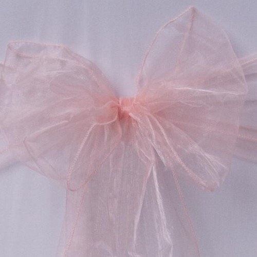 Peach organza sash - peach,