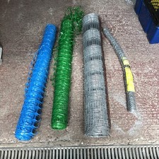 Stock Fencing 1m High Galvanised Plus Plastic Mesh And Chicken Wire