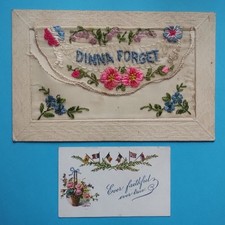 Silk Embroidered Postcard with