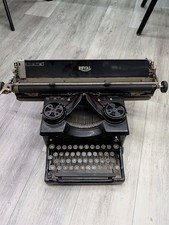 Royal Typewriter No. 10 Vintage Dual Beveled Glass Panels 1930s